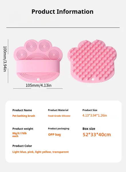 Silicone bath brush color options