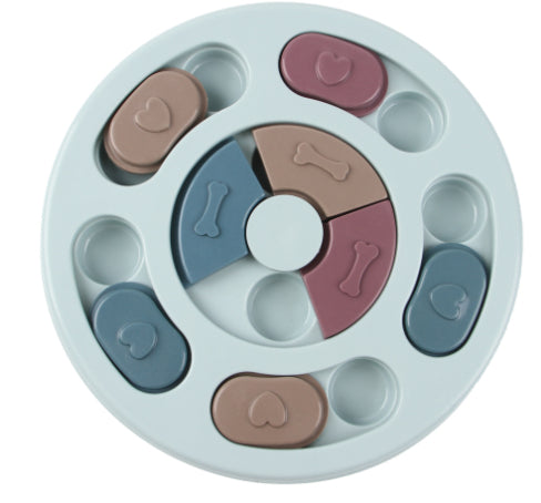 Paw Print Puzzle Feeder – Interactive Treat Dispensing Toy for Dogs